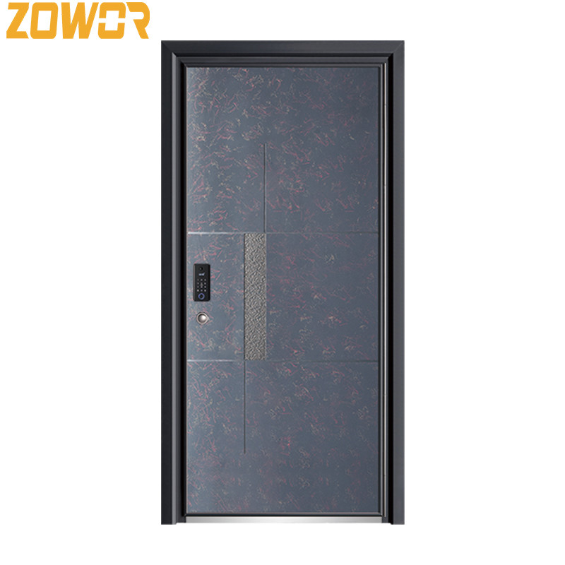 Swing Opening 90mm Leaf Security Steel Door Heat Preservation ISO9001
