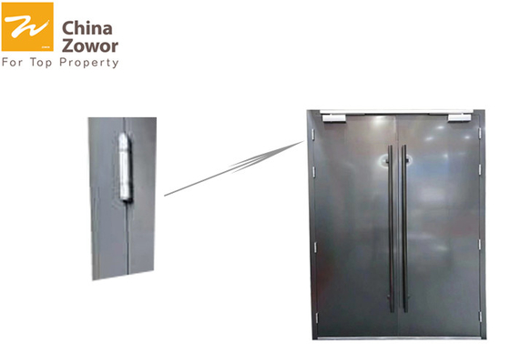 Customized Size Gray Fireproof Entry Doors Strong Temperature Resistant