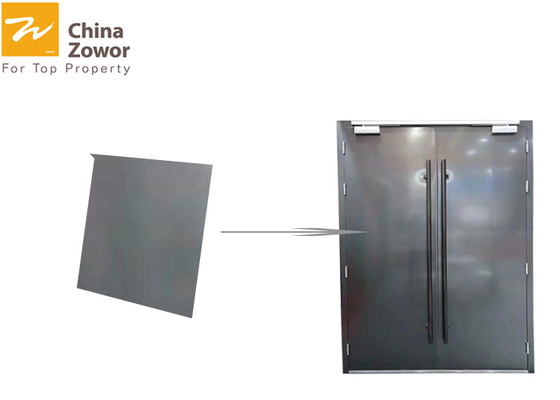 Customized Size Gray Fireproof Entry Doors Strong Temperature Resistant