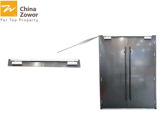 Customized Size Gray Fireproof Entry Doors Strong Temperature Resistant